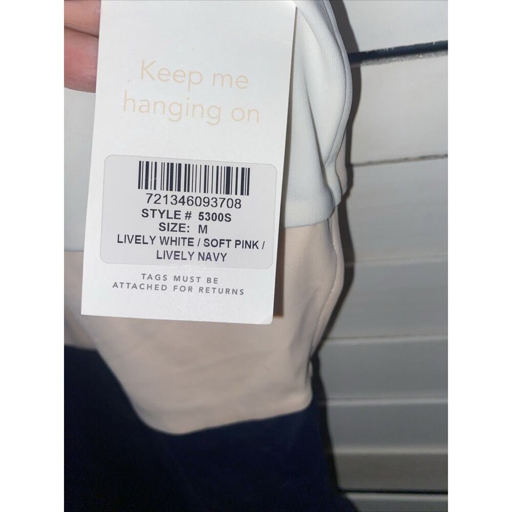 New With Tags Lively One Piece Bathing Suit Swimsuit Color block Sz Medium - Picture 3 of 8